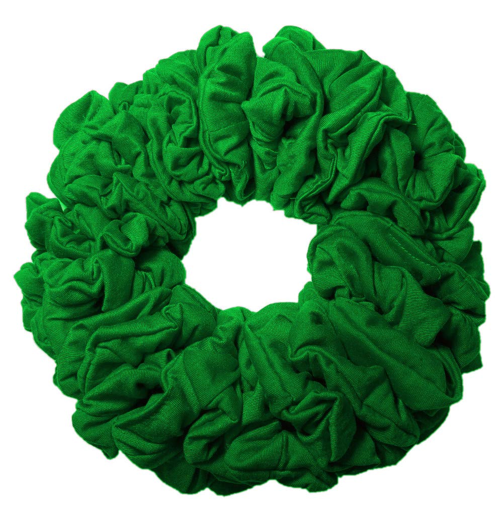 36pc Bulk Poly Cotton Blend Scrunchies by the Color, wholesale scrunchie pack, team color scrunchy hair tie packs (White)
