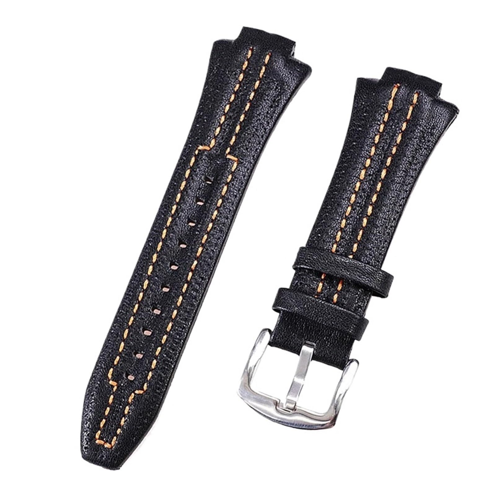 Correa de reloj de cuero genuino premium con terminal convexo 27mm 7