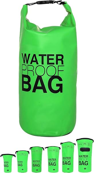 DonDon Dry Bag Borsa Impermeabile da 2l, 5l, 10l, 15l, 20l, 30l con Tracolla - 1