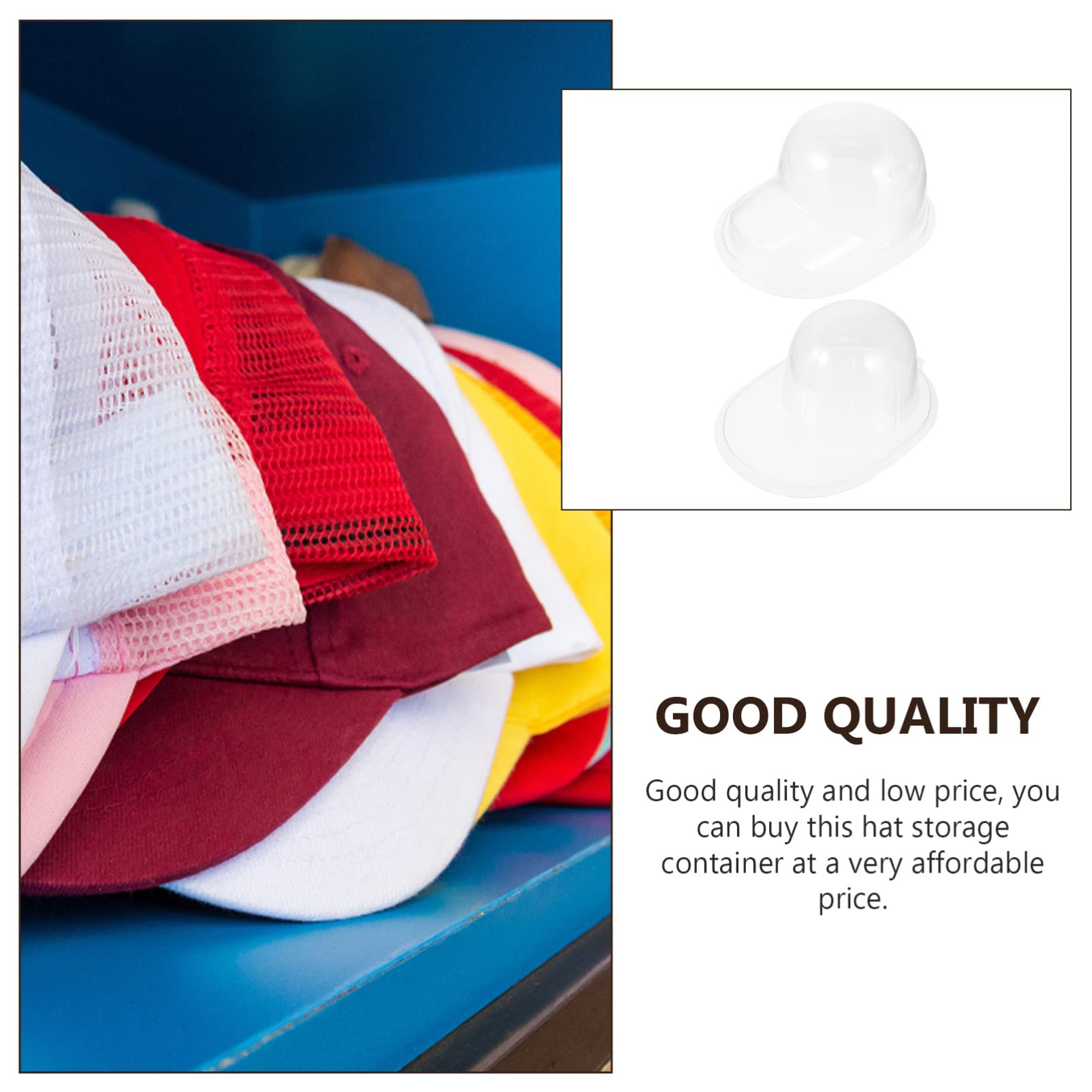 Cabilock 6 Piezas Caja De Almacenaje Percheros Para Gorras De Beisbol Perchero De Muelle De Cúpula Estante Del Sombrero De Vaquero Caso De Sombrero Viajar El Plastico Escritorio Lavadora