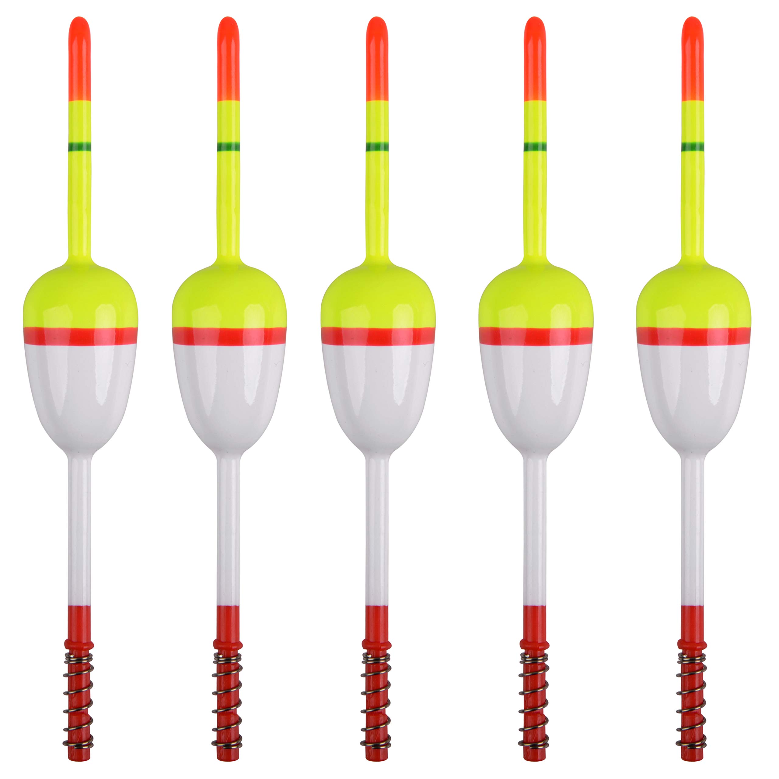 SILANON Wood Slip Bobbers Fishing Floats and Bobbers Spring Oval Stick Slip Floats for Crappie Catfish Trout Panfish Walleyes Fishing 5/10pcs