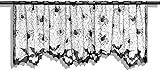 Gothic Spider Web Black Lace Curtains - Halloween Kitchen & Window Decor
