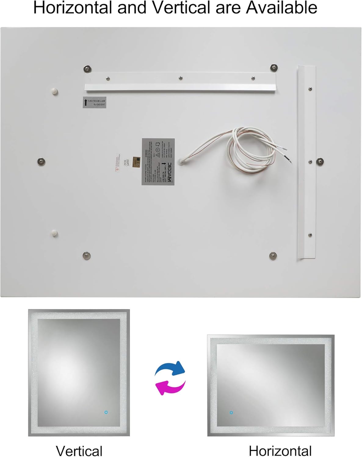 Gеt Sресіаl Prісе MAGGIIC Crystal Inlay 32 x 24 Inch Horizontal&Vertical LED Dimmable Bathroom Wall Mounted Mirror Makeup Mirror Anti-Fog+IP44 Waterproof +CRI>90+UL Listed Exсluѕіvе MAGGIIC Crystal Inlay 32 x 24 Inch Horizontal&Vertical LED Dimmable Bathroom Wall Mounted Mirror Makeup Mirror Anti-Fog+IP44 Waterproof +CRI>90+UL Listed