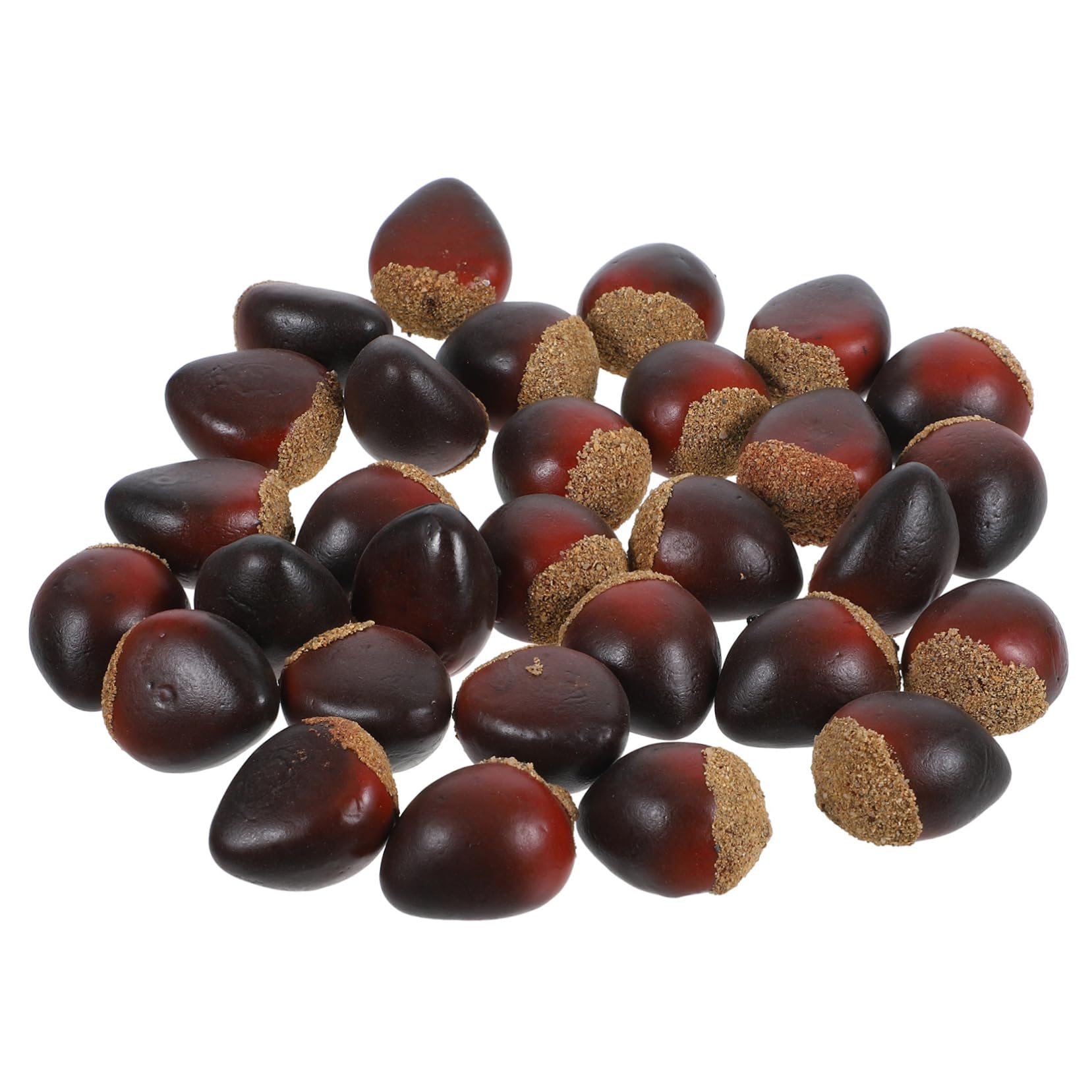 MAGICLULU 5 Juegos Castaña De Espuma Espumas Modelo De Frutas Nueces De Simulación Castañas De Espuma Falsa Castañas Realistas Castañas Falsas Comida De Cocina Artificial Coffee 30 Uds * 5