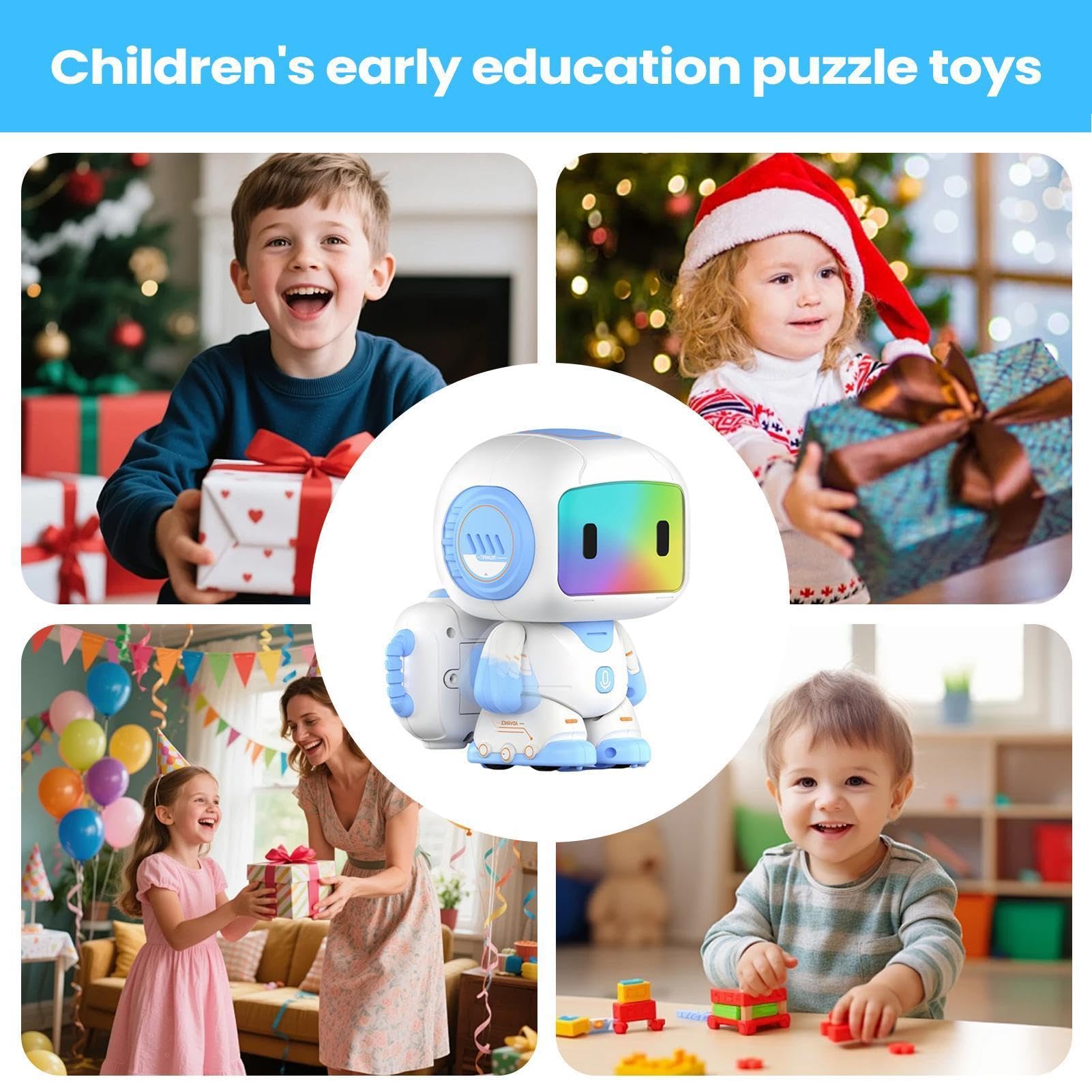 Juguete Robot para Niños Robot Inteligente Eléctrico Con Mando A Distancia | Juguetes Interactivos De Robot Con Control Remoto para Niños Niñas Familia Casa Escuela Juego Viaje Camping de Cumpleañ