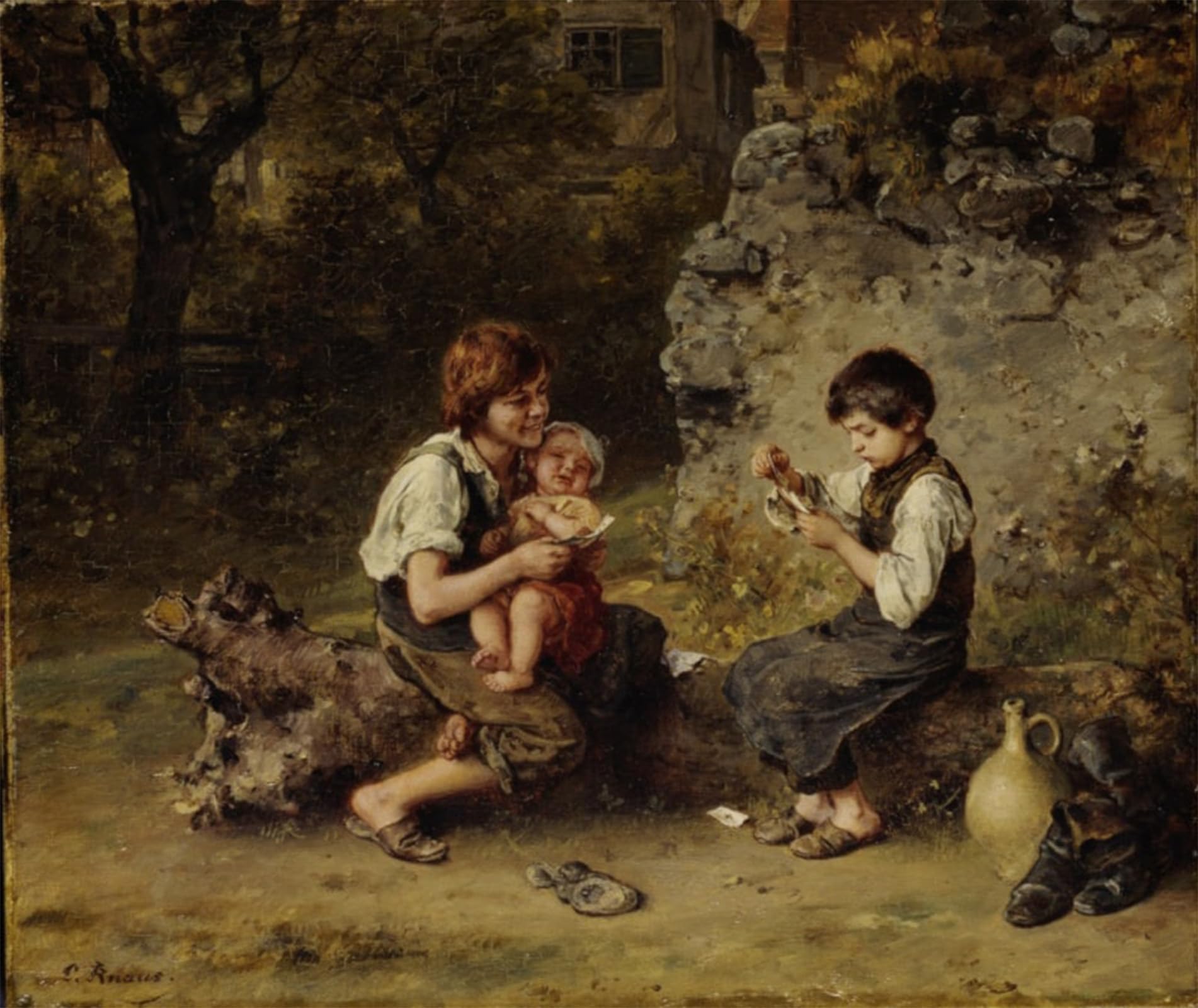 ARTXLXXBN Famous Art Print Poster Vintage Wall Art Shoemaker's Apprentices Playing Cards Ludwig Knaus Canvas Art Poster for Home Decor 60x90cm