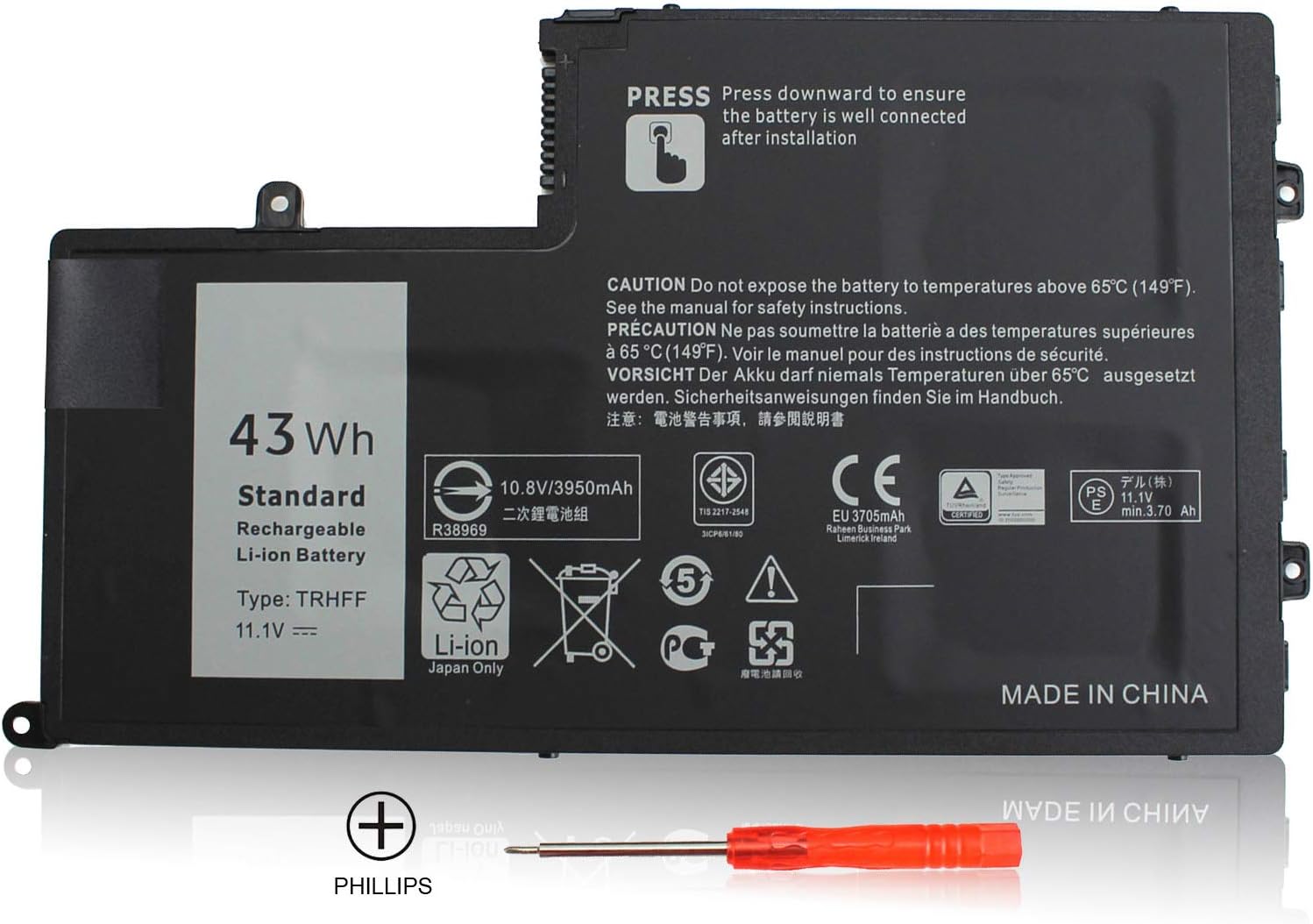 Bovekeey TRHFF 0PD19 1V2F6 Notebook Battery Compatible with Dell Inspiron 5442 5443 5445 5447 5448 5547 554…