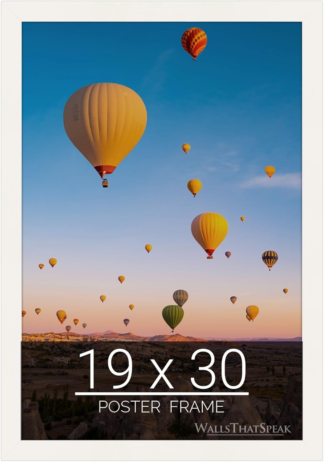 wallsthatspeak 19x30 white Picture Frame for Puzzles Posters Photos or Artwork