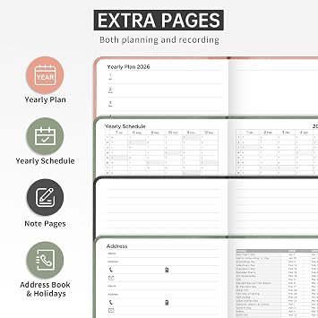 EMSHOI Pocket Calendar 2026-2027, A6 (4.3 x 6), Small Academic Planner