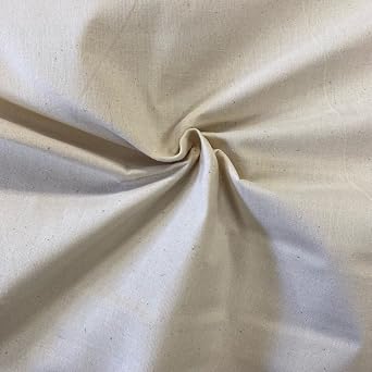 Medium Weight Calico Fabric - 100% Cotton, 60  Wide - 3 Metre Length