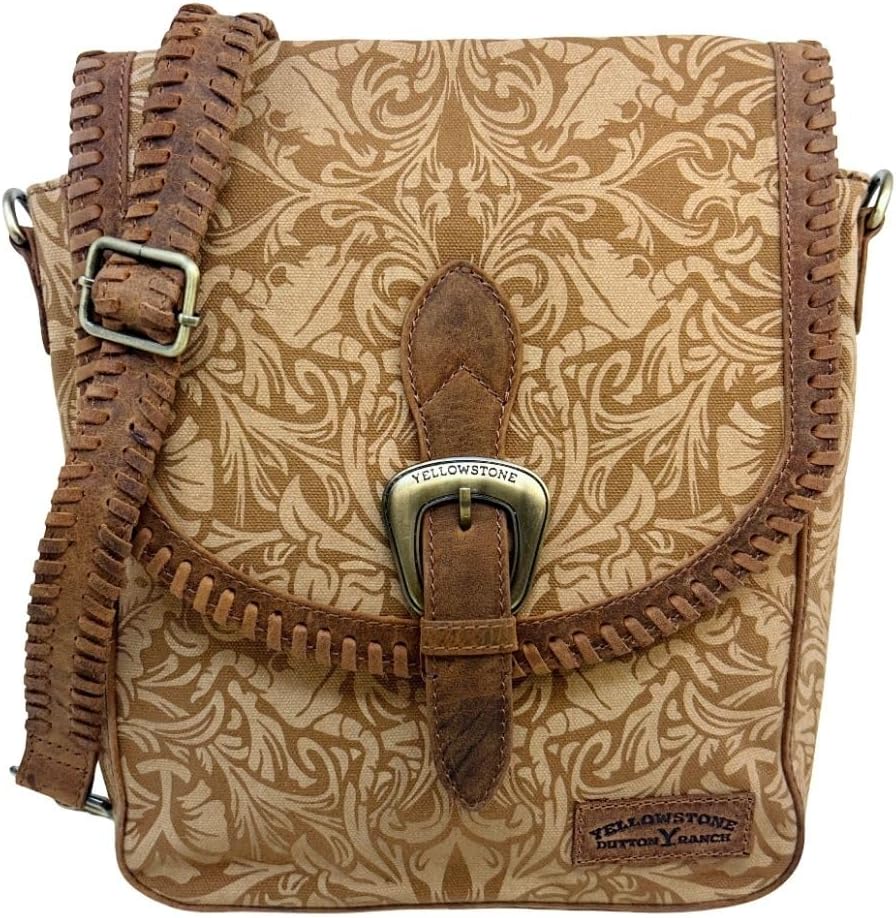 Myra Bag Western Shoulder Bag for Women - Officially Licensed Yellowstone Embossed Crossbody Purse