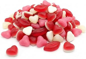 Gift for Loved Ones Gummy Sweets Mix Red Pink Pick and Mix Sweets Gift Love Heart Theme Mothers day Valentines Wedding Includes Gummy Jelly Sweet gift for Love - 600gram
