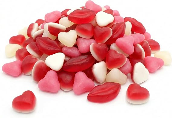 Gift for Loved Ones Gummy Sweets Mix Red Pink Pick and Mix Sweets Gift Love Heart Theme Mothers day Valentines Wedding Includes Gummy Jelly Sweet gift for Love - 600gram