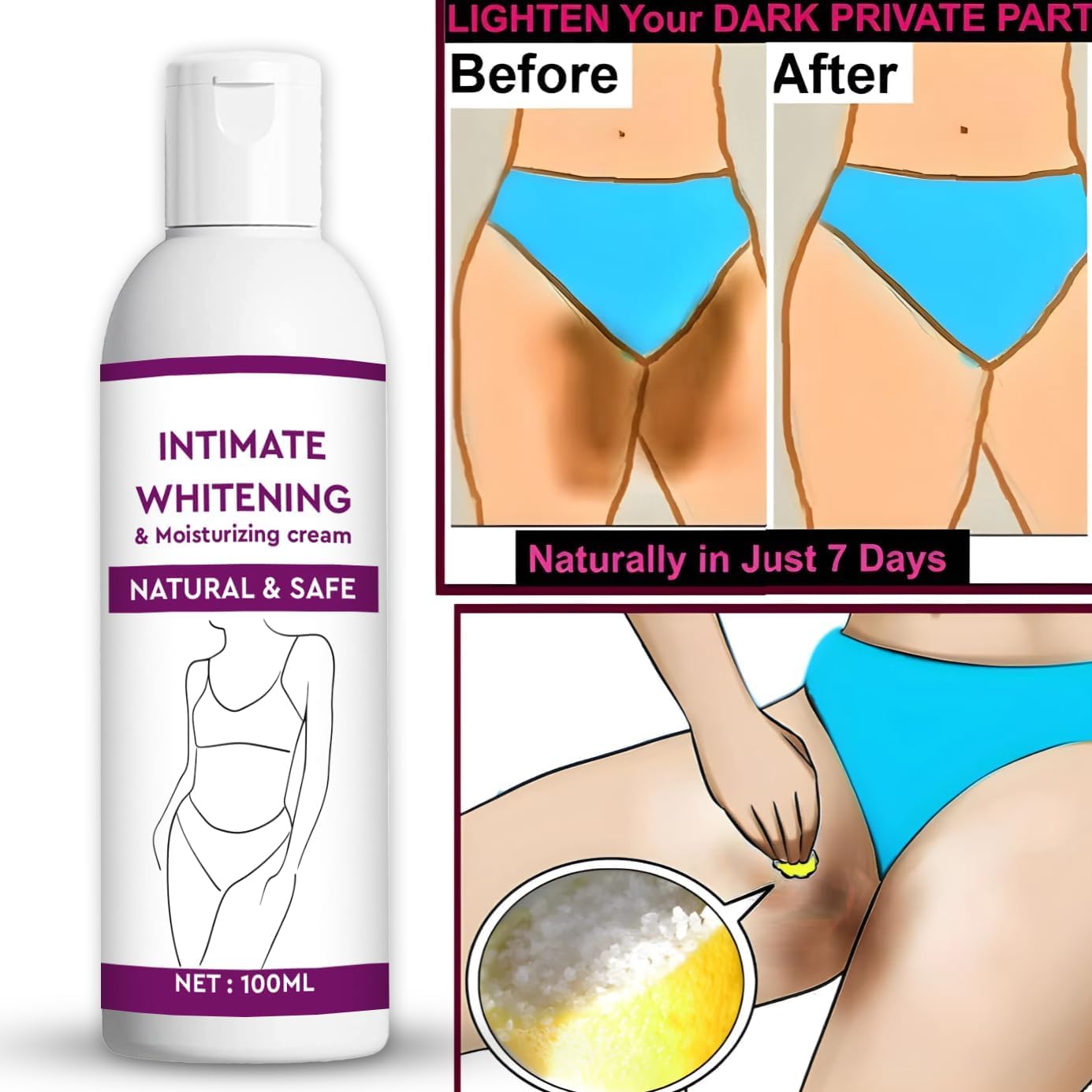 Whitening Cream, Intimate Area Whitening Cream, After Sun Bleaching Cream, for Neck, Elbow, Inner Thigh, Brightening Melanin for Dark Skin, Repairs and Repairs Whitening Body Creams (2) (pack of 2)