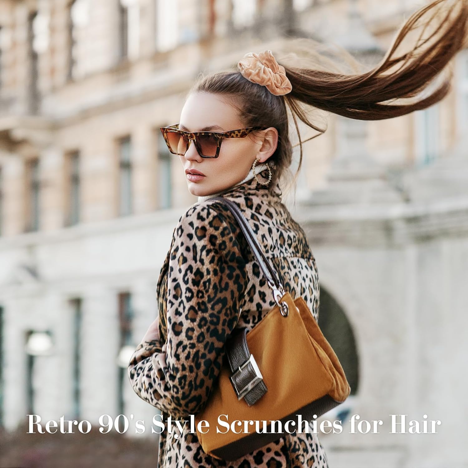 Lolalet Hanging Jewelry Organizer Bundle with Large Soft Velvet Hair Scrunchies