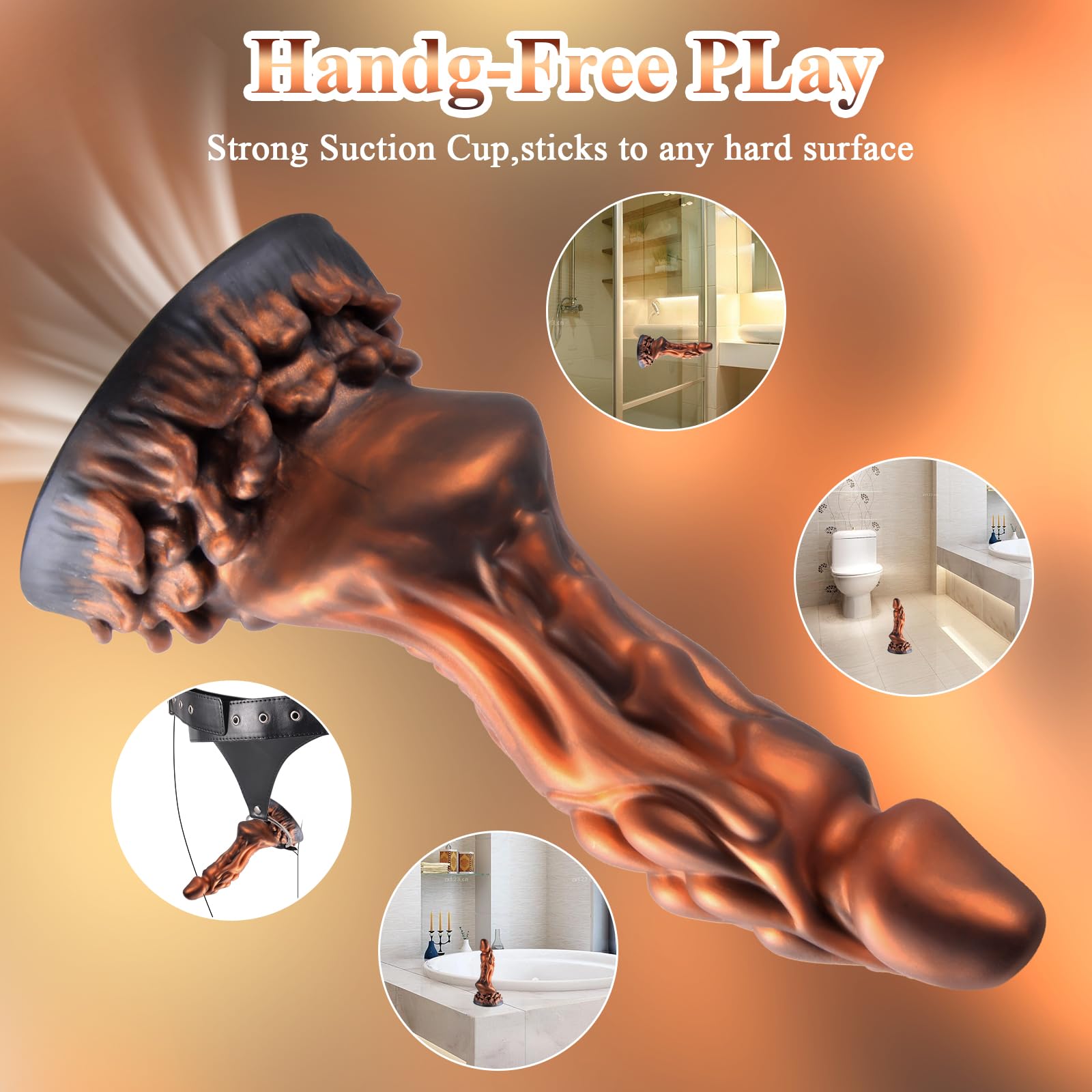 Monster Dragon Dildo, 21 cm, coda realistica in silicone con ventosa forte, giocattolo sessuale per vaginale anale G spot, giocattolo per adulti per donne o uomini