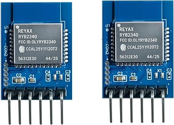 2pcs REYAX RYB2340_Lite Bluetooth 5.3 BLE UART transparent mode module Arduino Android & iOS FCC Certification