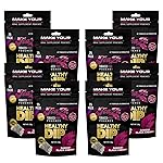Teaza Herbal Energy Pouches Tobacco Alternative Nicotine Free Dip, Alternative Snuff Healthy Dip Pouches, Bangin\' Black Cherry (8 Pack) Tobacco Free Chew Premium Flavored