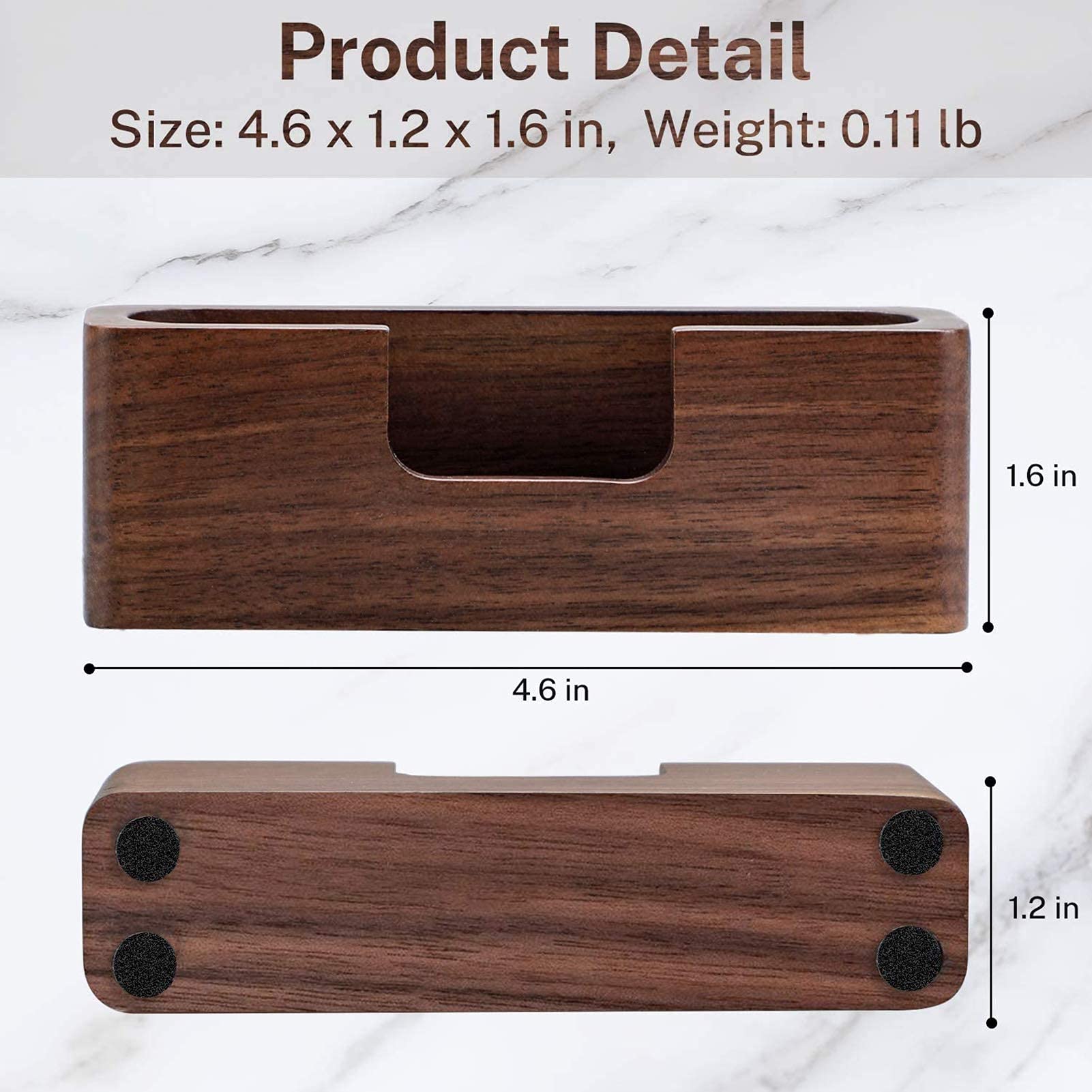 MaxGear Business Card Holder Wood Business Cards Holder for Desk