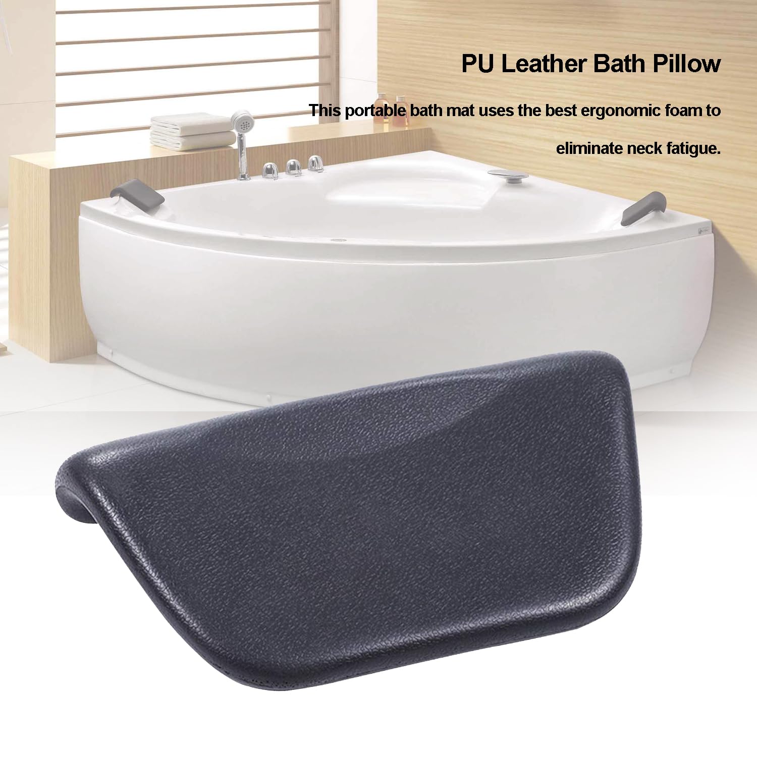 Cpolebev Oreiller De Bain Spa Antidérapant - Coussin Appui-Tête Baignoire Avec Ventouses