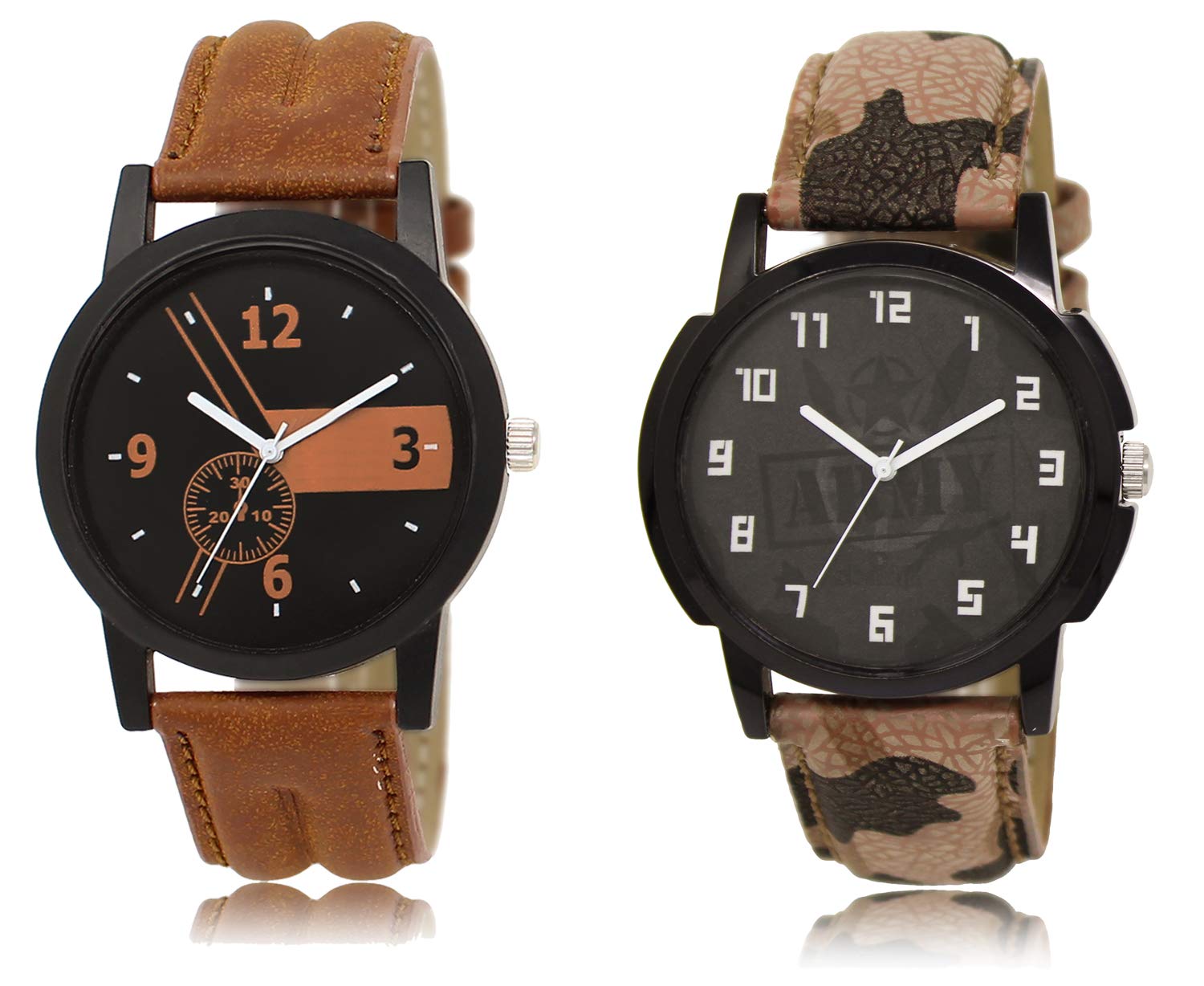 The Shopoholic Brown Green Combo Black Brown Green Dial Analog Watch (WAT-LR-01-03-COMBO) (B07GTK4C38) Amazon Price History, Amazon Price Tracker