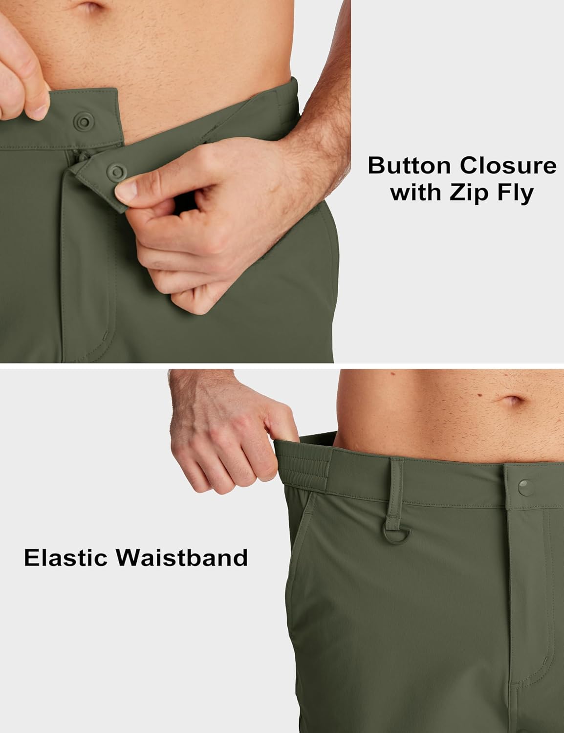 MAGCOMSEN Men's Hiking Cargo Shorts Quick Dry Lightweight 9" Golf Shorts Summer Casual Work Outdoor with 5 Zipper Pockets - Image 5