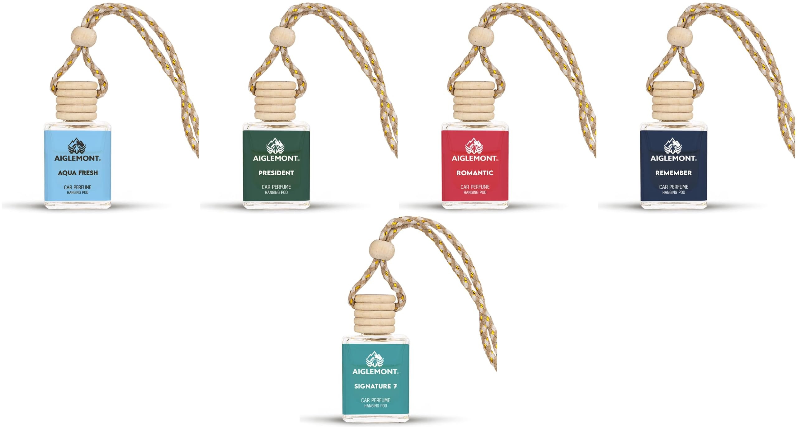 Car Perfumes combos | Aqua Fresh+ President + Romantic+ Royal Remember+ Signature 7 Scent| Combo of 5 | 10 ml Each-image-47