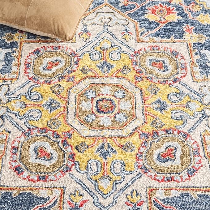 Image of Handmade Primium Collection Pure Woolen Carpet for Living Room,Bedroom and Hall (6 X 9) Feet Color Multi-19