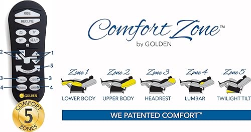 Miniatura 7 de Golden Technologies - Silla reclinable Cloud con MaxiComfort y Twilight ML, PR515-MLA (avellana)