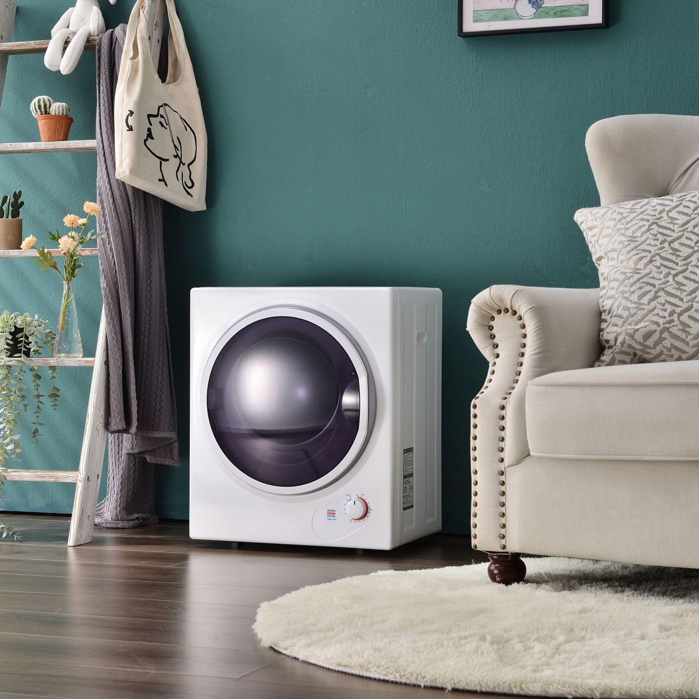 Mini sèche-linge mural 2,5 kg double filtre chauffage céramique PTC tambour acier inoxydable