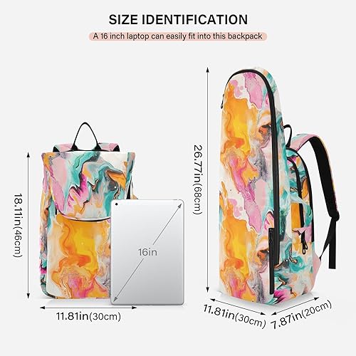 Miniatura 3 de Bolsa de raqueta de bádminton para tenis, grande, resistente, multicolor, abstracta, accesorios deportivos, mochila para mujeres y hombres, raquetas