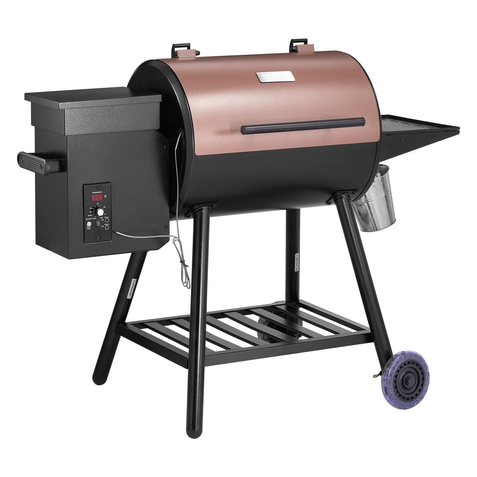 Versatile 8-in-1 Wood Pellet Grill &amp; Smoker | 456 Sq In Digital Electric BBQ | Meat Probe &amp; 500°F Max Temp