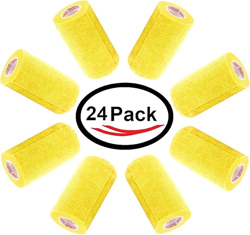 Miniatura 220 de Cinta adhesiva de 3 pulgadas para veterinarios (varios colores) (paquete de 24) rollo de agarre de vendaje flexible de adherencia autoadhesiva