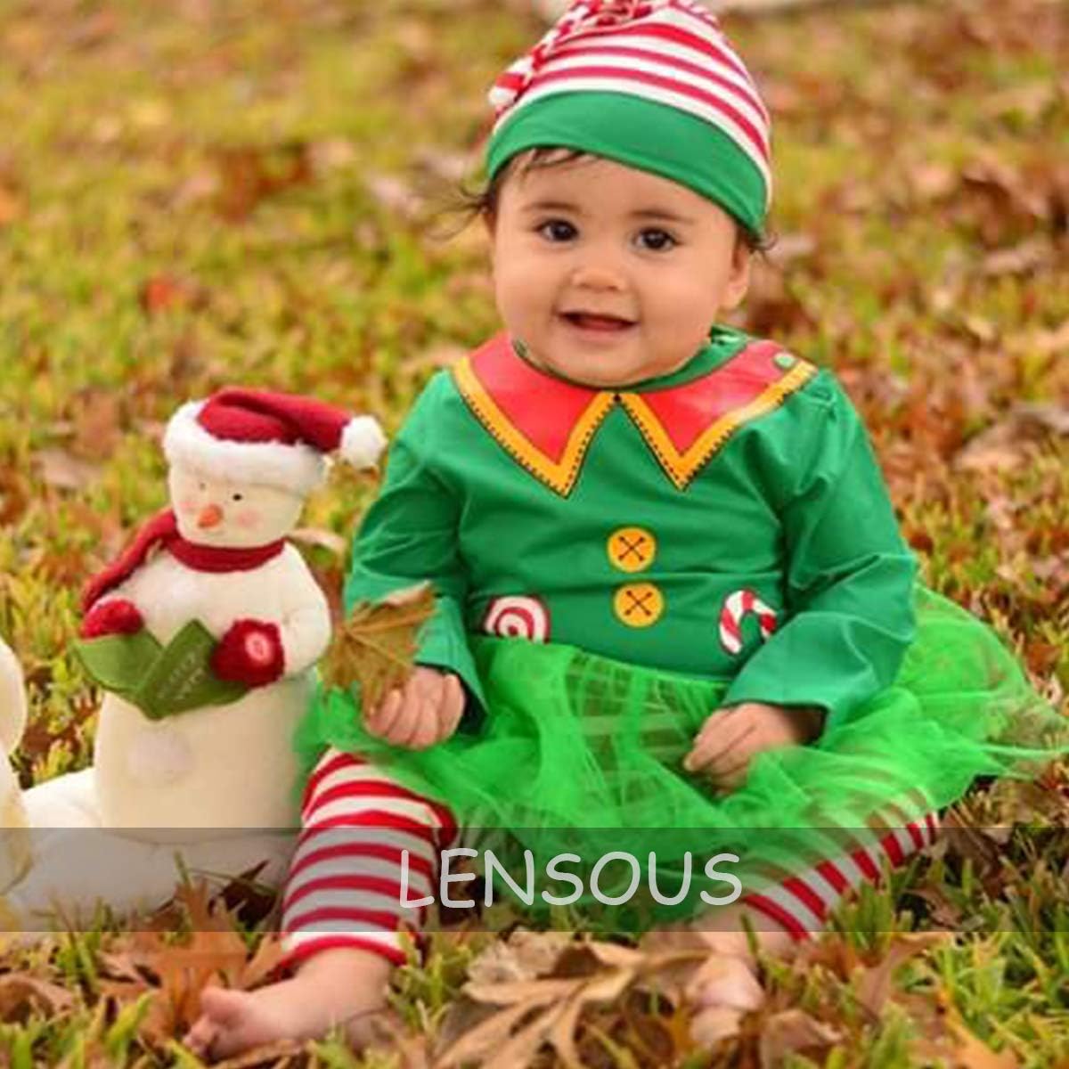 Baby Girls Newborn 1st Christmas Costume Tutu Dress Santa Claus Outfit Set