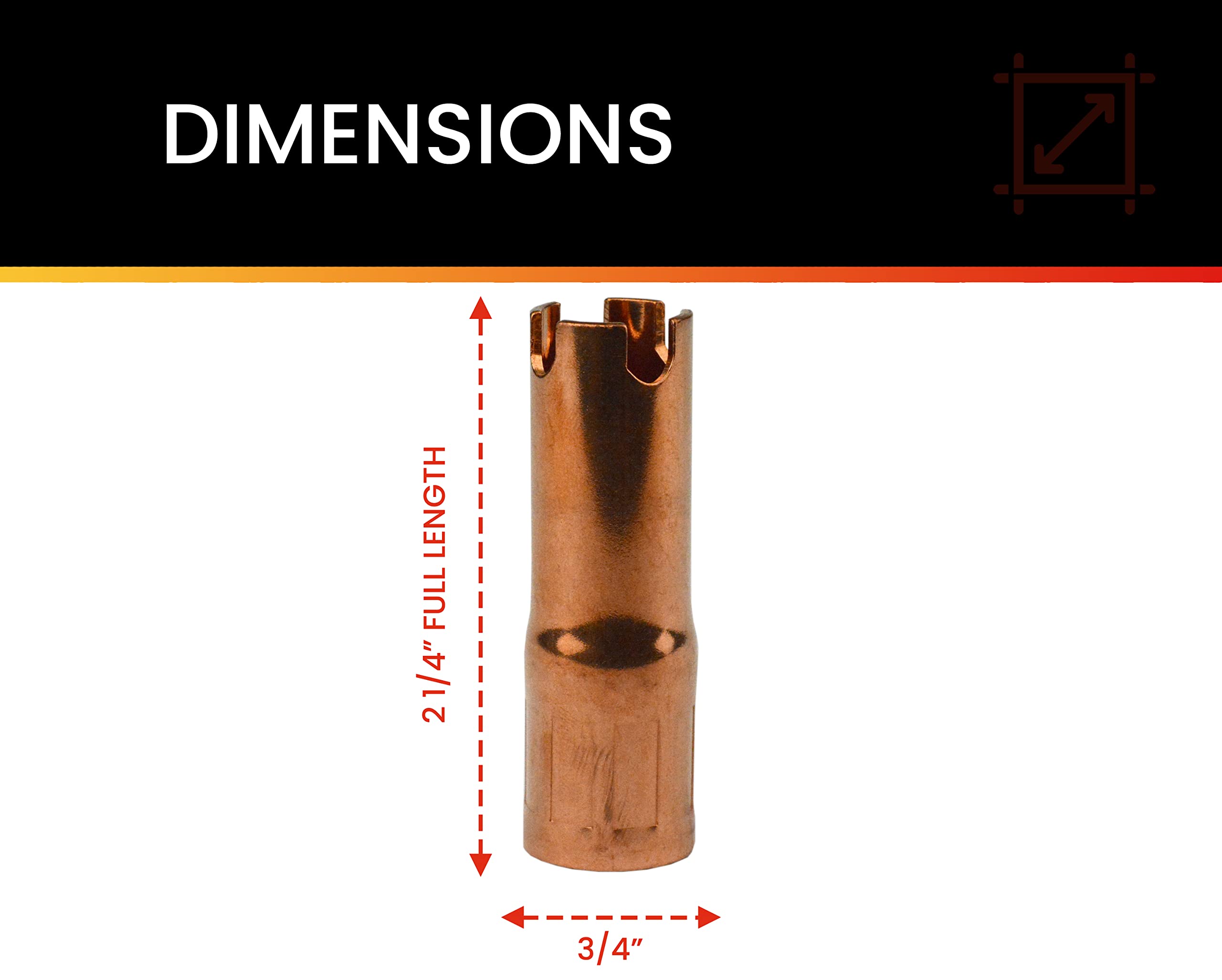 Hot Max 23092 5/8-Inch Spotweld Tweco Style MIG Nozzle, Standard