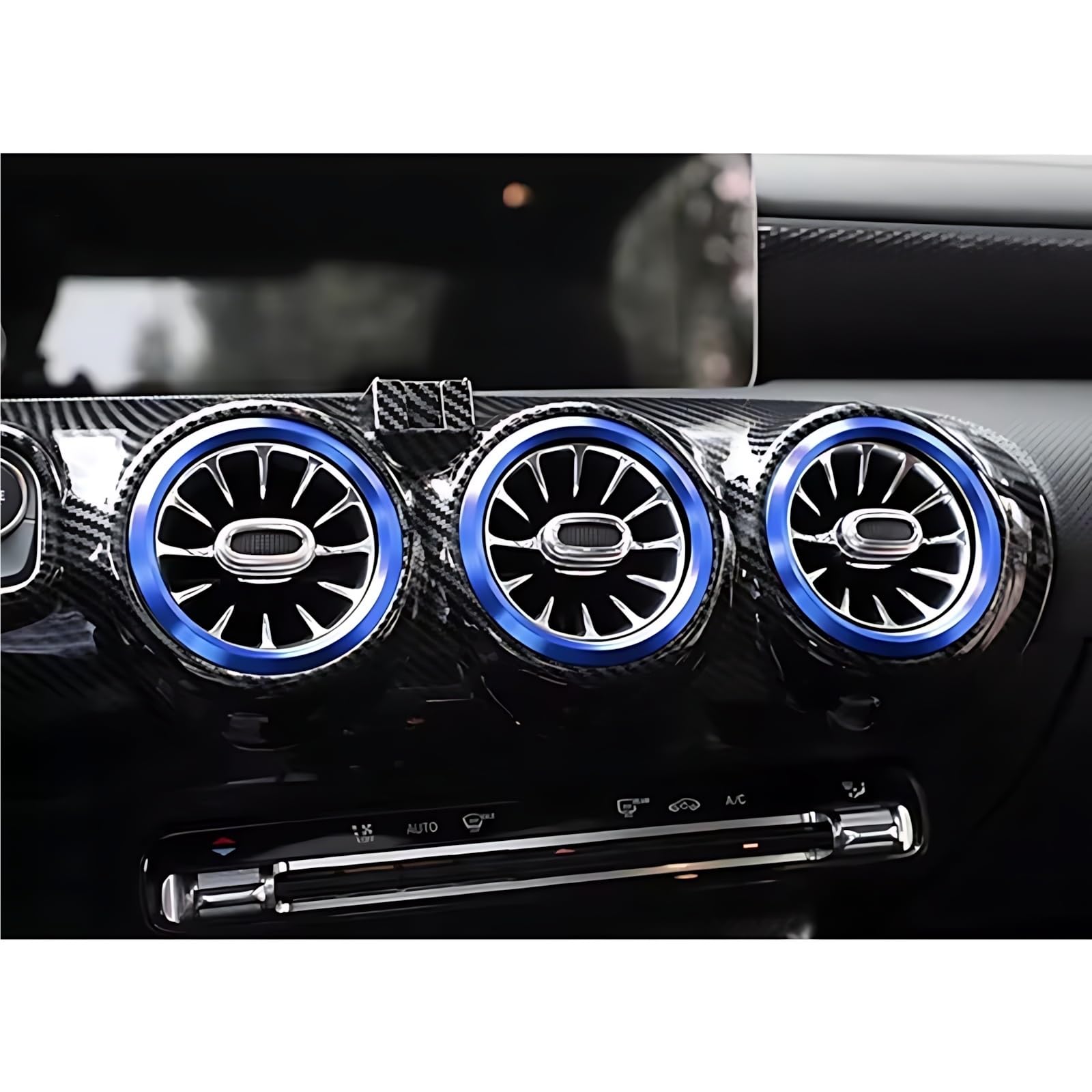 Copertura Bocchette Compatibile Con Benz Per B-Class W247 2020-2023 Anello Di Rivestimento Della Presa D'aria Del Cruscotto Dell'auto Copertura Decorativa Adesivo