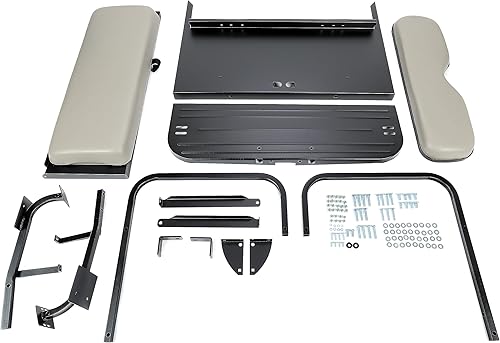 Miniatura 7 de HECASA Kit de asiento trasero abatible compatible con carrito de golf EZGO Marathon Pre-1994 abatible, plegable, plegable, asiento trasero blanco