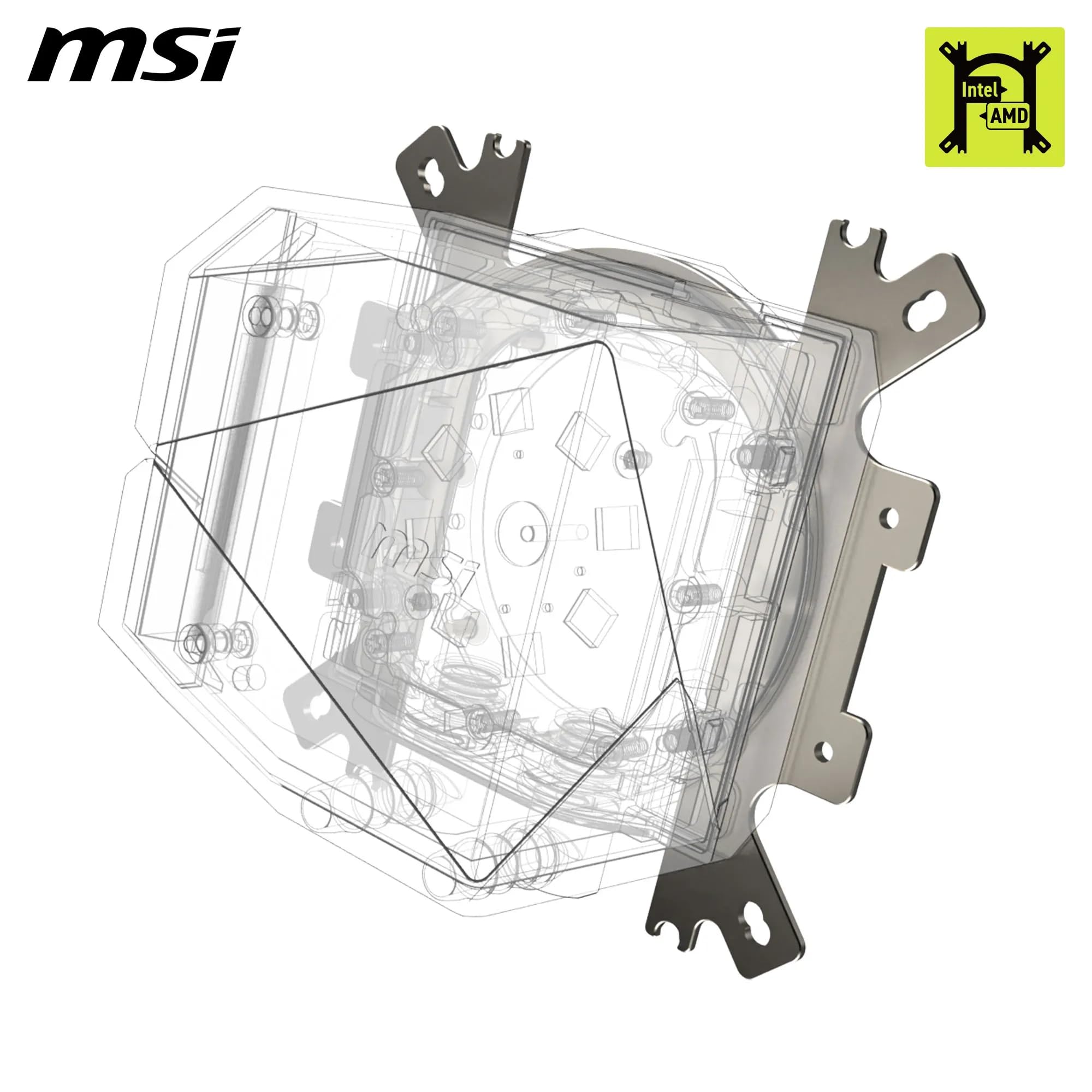 MSI MAG CORELIQUID I360 WHITE AIO Dissipatore a Liquido CPU – Blockhead ARGB e Ventole LDB, Blocco Acqua a Doppia Camera, Radiatore a Flusso Diviso - Compatibile con Intel e AMD