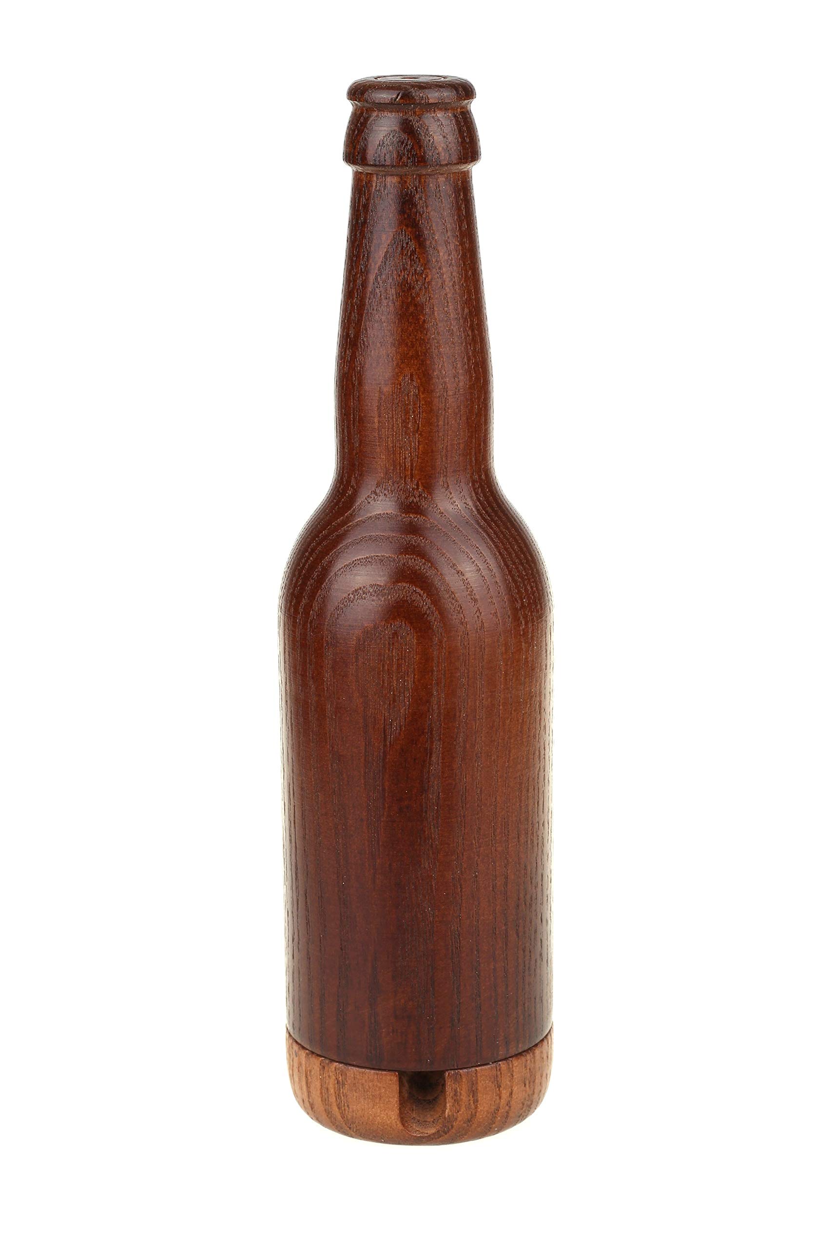 Räucherflasche - Räucherfigur Räuchermännchen Räuchergefäß Bier Sekt Bierflasche Jubiläum Vatertag Muttertag (Longneck 0,33 - zur individuellen Selbstgestaltung, braun)