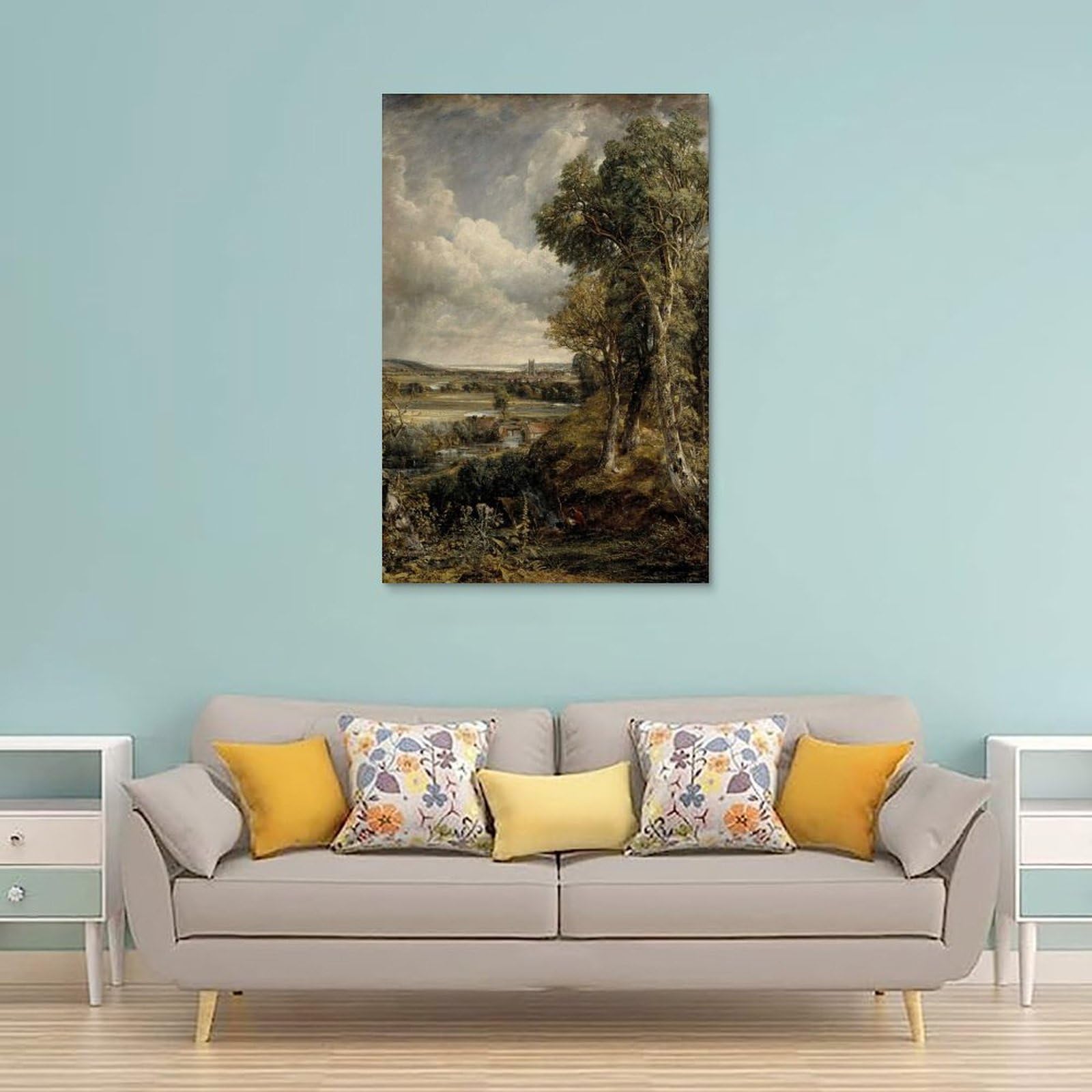 generisch The Vale of Dedham by John Constable Impresiones en Lienzo Modernas, Cuadros Decorativos Para Habitación de Niños o Niñas, Murales Para Salón Y Pinturas Con Motivos Festivales 24x36 Pulgadas