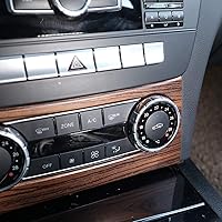 Vista 5 de YIWANG Marco de perilla de control central de ABS cromado para Mercedes Benz Clase C W204 2011-2014 Accesorios de coche (grano de madera de pino)