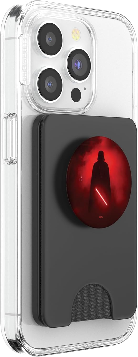 Star Wars Darth Vader Red Lightsaber Shadow PopSockets PopWallet for MagSafe
