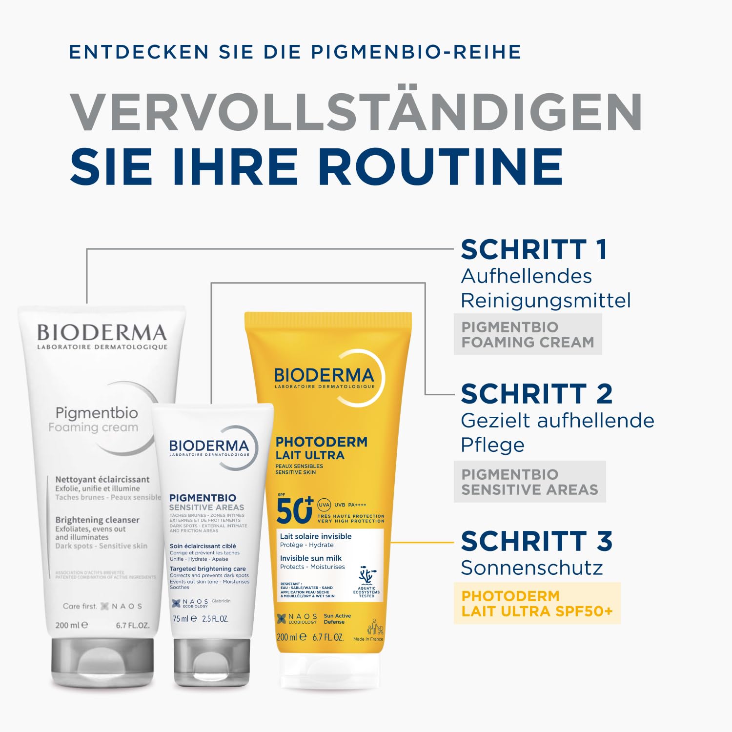 BIODERMA Pigmentbio Sensitive Areas - aufhellende Pflege für empfindliche Stellen - ideal für Knie, Ellenbogen, Achseln, Oberschenkel und Leistengegend - spendet Feuchtigkeit und beruhigt - Tube 75 ml