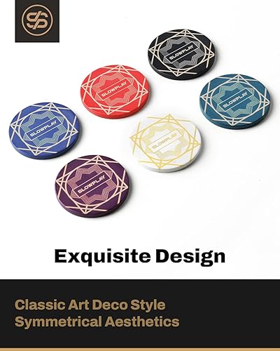 Miniatura 5 de SLOWPLAY Nash - Juego de fichas de póquer de cerámica para Texas Hold'em, 500 piezas con valores numerados, fichas de póquer de 1.693 in, 0.42 oz