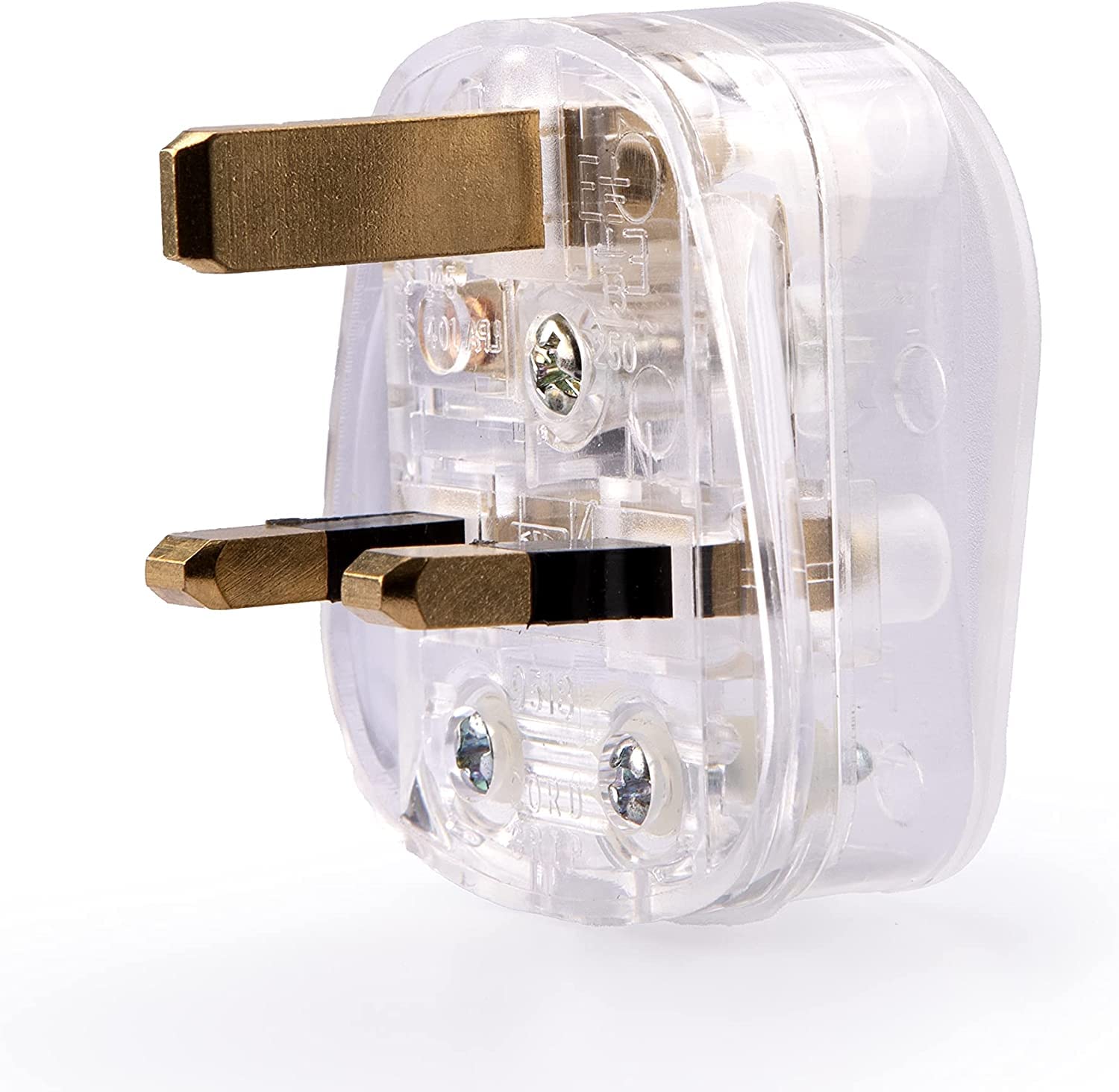 Mr.gadget's Solutions Transparent Mr. Gadget's Solutions® Mains Power Uk 3 Pin Fused Plug 5A Rewireable Clear Pat Testing – 500W Appliance