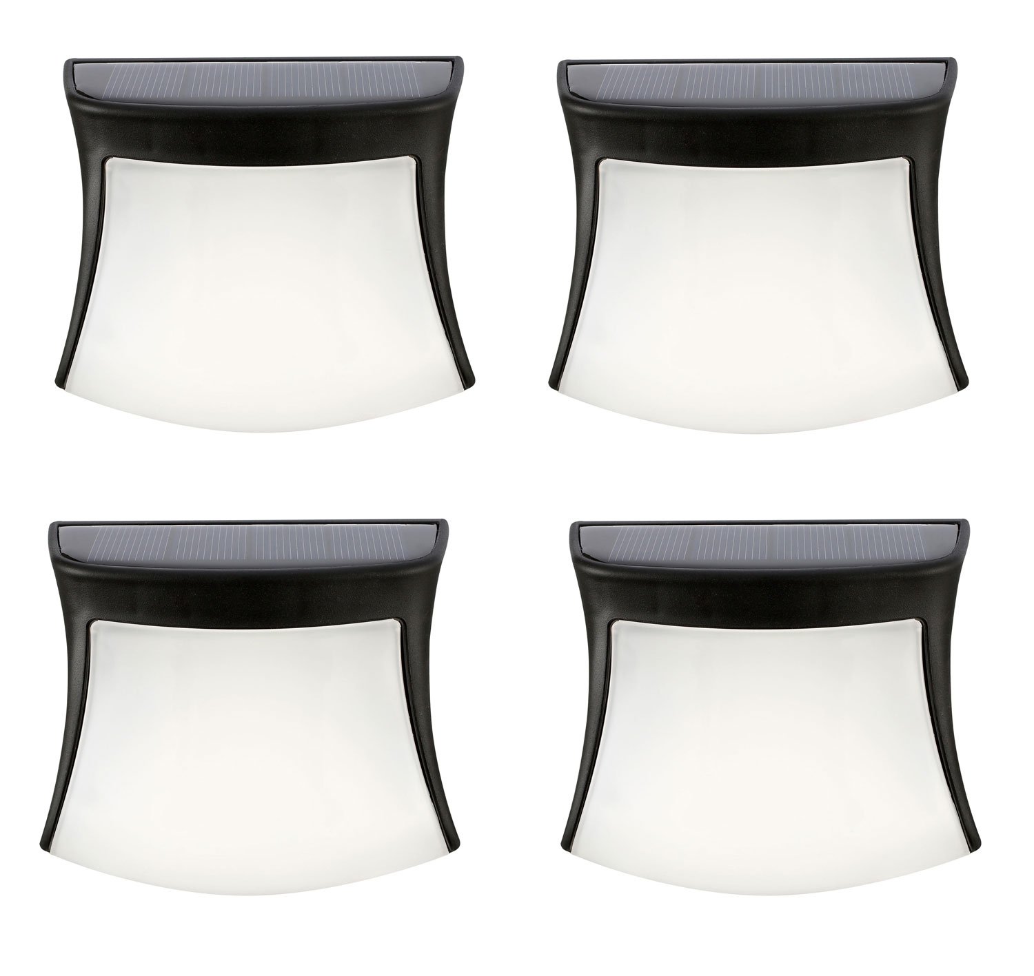 Latta Alvor Solar Lights Outdoor, Solar Wall Lights Wireless Mini 3 LED Waterproof Drop-Proof Dust-Proof Security Solar Lamp for Outdoor, Wall, Fence, Yard, Garden, Pathway (4 Pack)