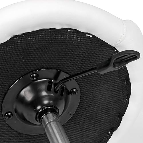 Miniatura 7 de HomGarden Taburete giratorio hidráulico ajustable para salón de masaje oficina spa silla de tatuaje médico taburete con cojín de respaldo y ruedas