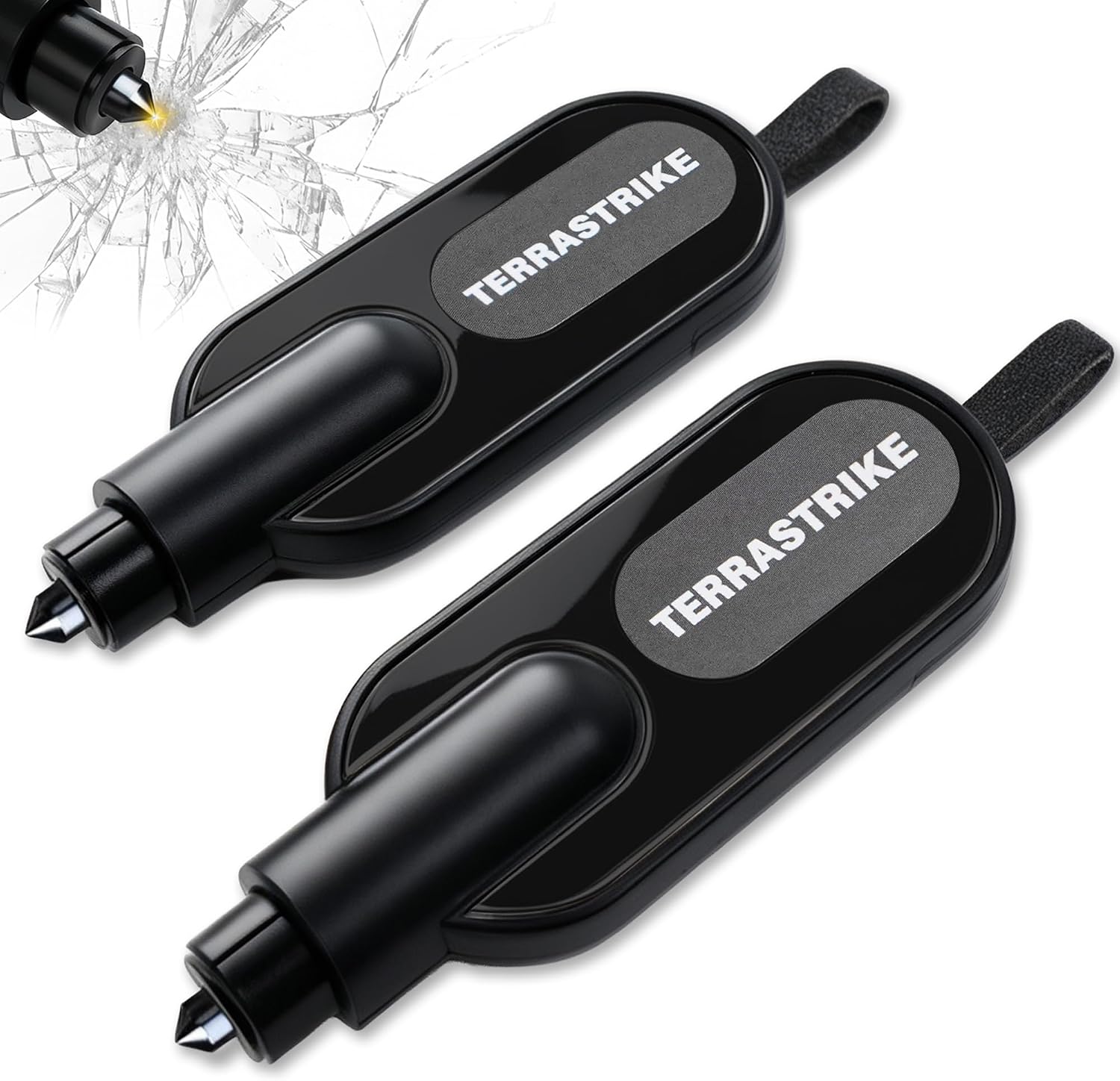 Tool,2026 New Underwater Operable Car Glass Breaker and Concealed Seat Belt Cutting Tool, Auto Crash Survival Safety Device, 2 Pack Car Emergency Accessory (Black)