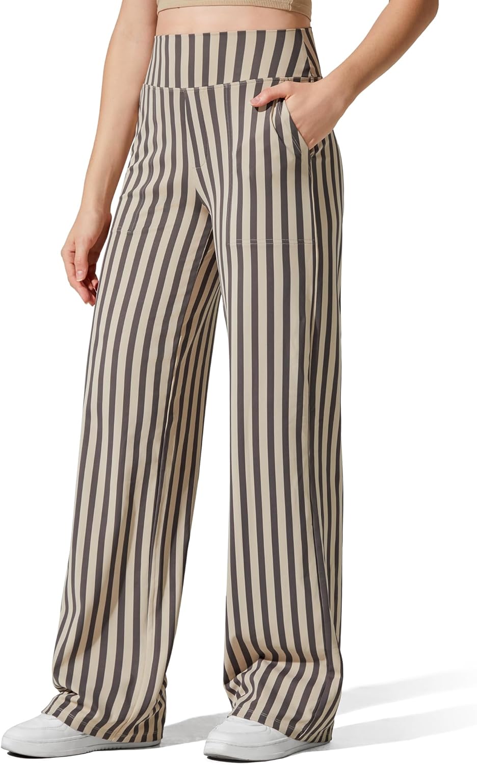 G4Free EverGoing Yoga Pants Women Wide Leg Pants with Pockets High Waist Stretch Dress Casual Sweatpants Petite/Regular/Tall