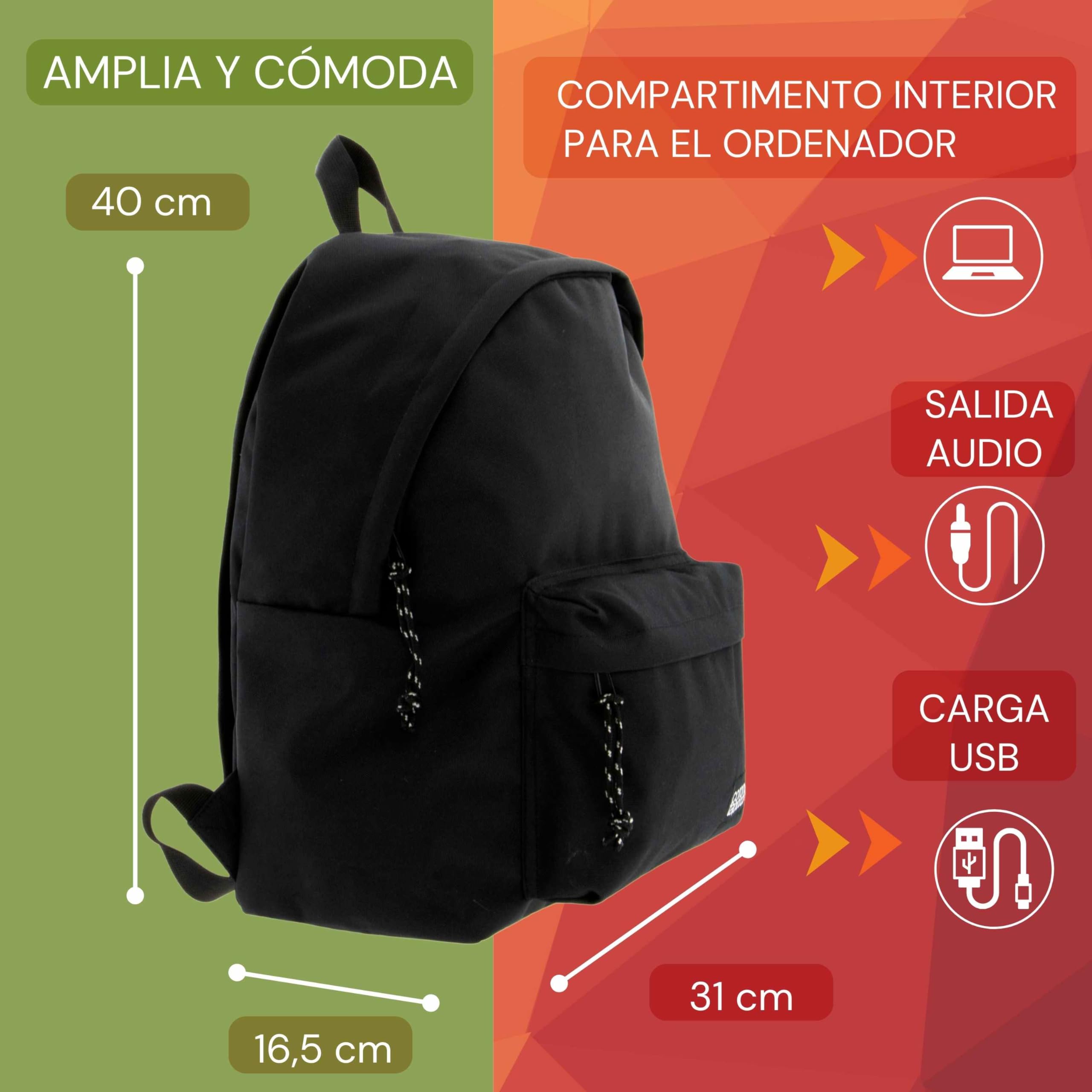Coronel Tapioca Mochilas Hombre Mochila Hombre para trabajo, viaje, diario, escolar y escolares - 20L de Capacidad